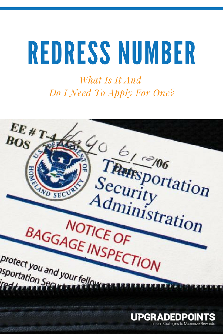 Redress Number Guide