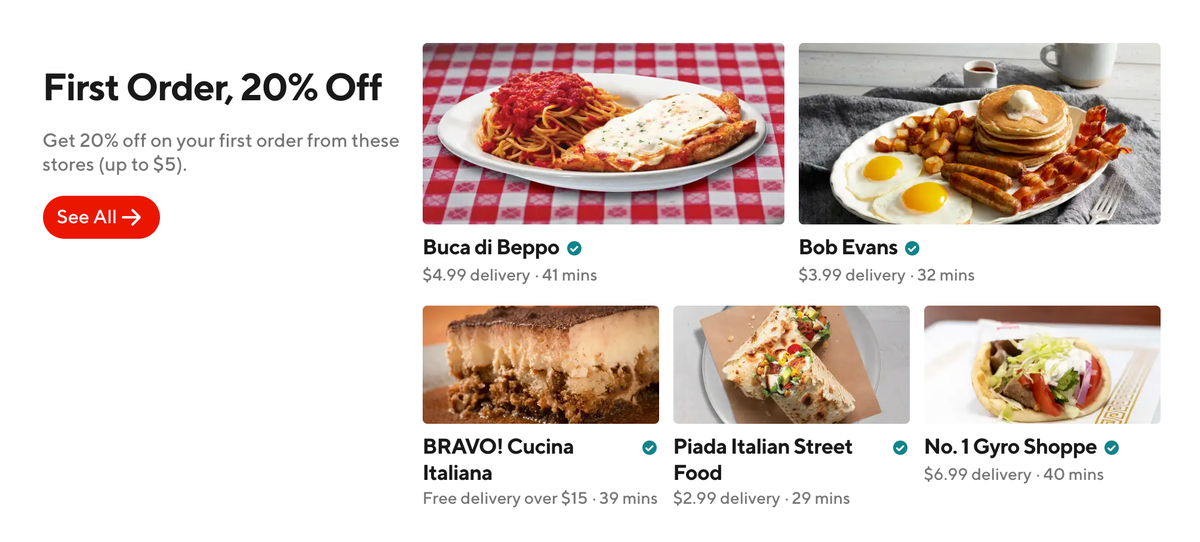 Discount on DoorDash