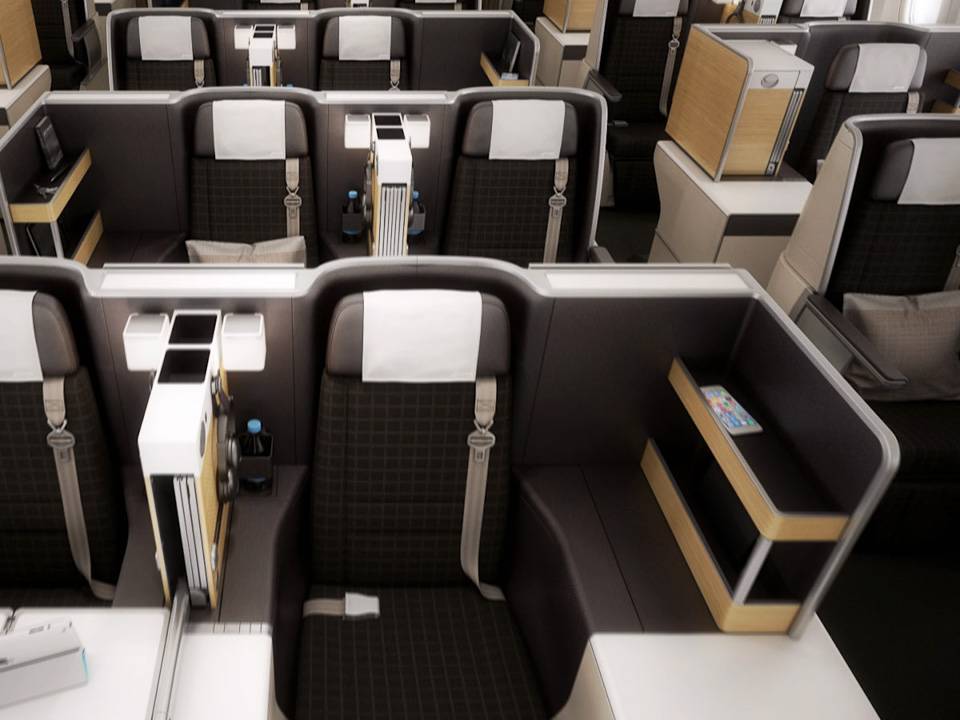 Swiss Air business class middle seats