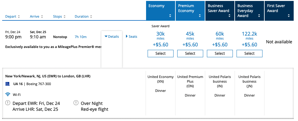 United premium saver award