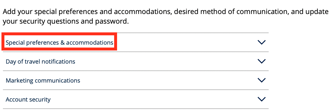 United special preferences