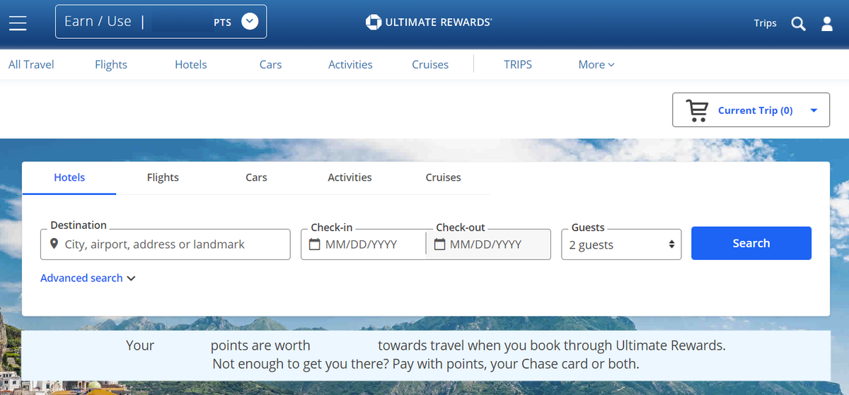 Chase travel portal