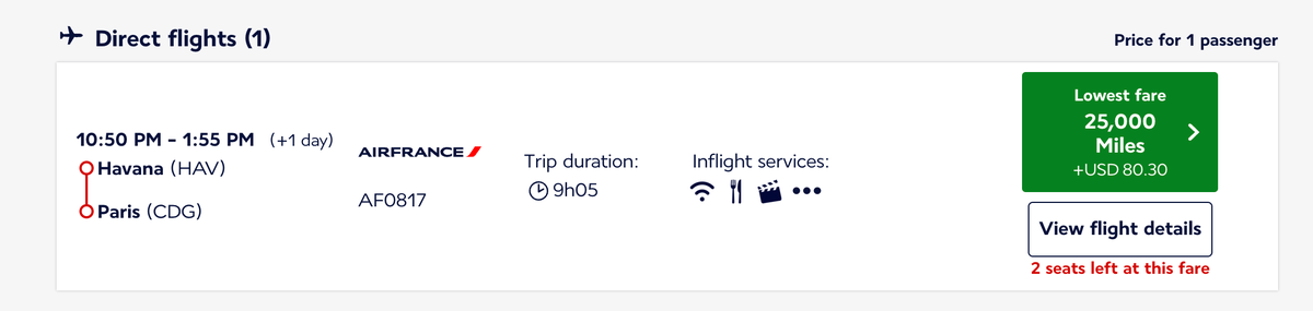 Flying Blue HAV CDG
