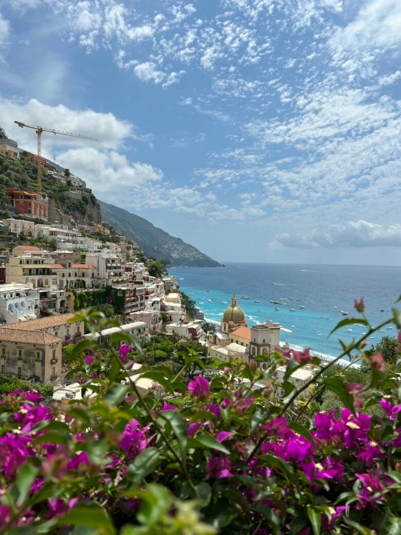 Taking in the view in Positano
